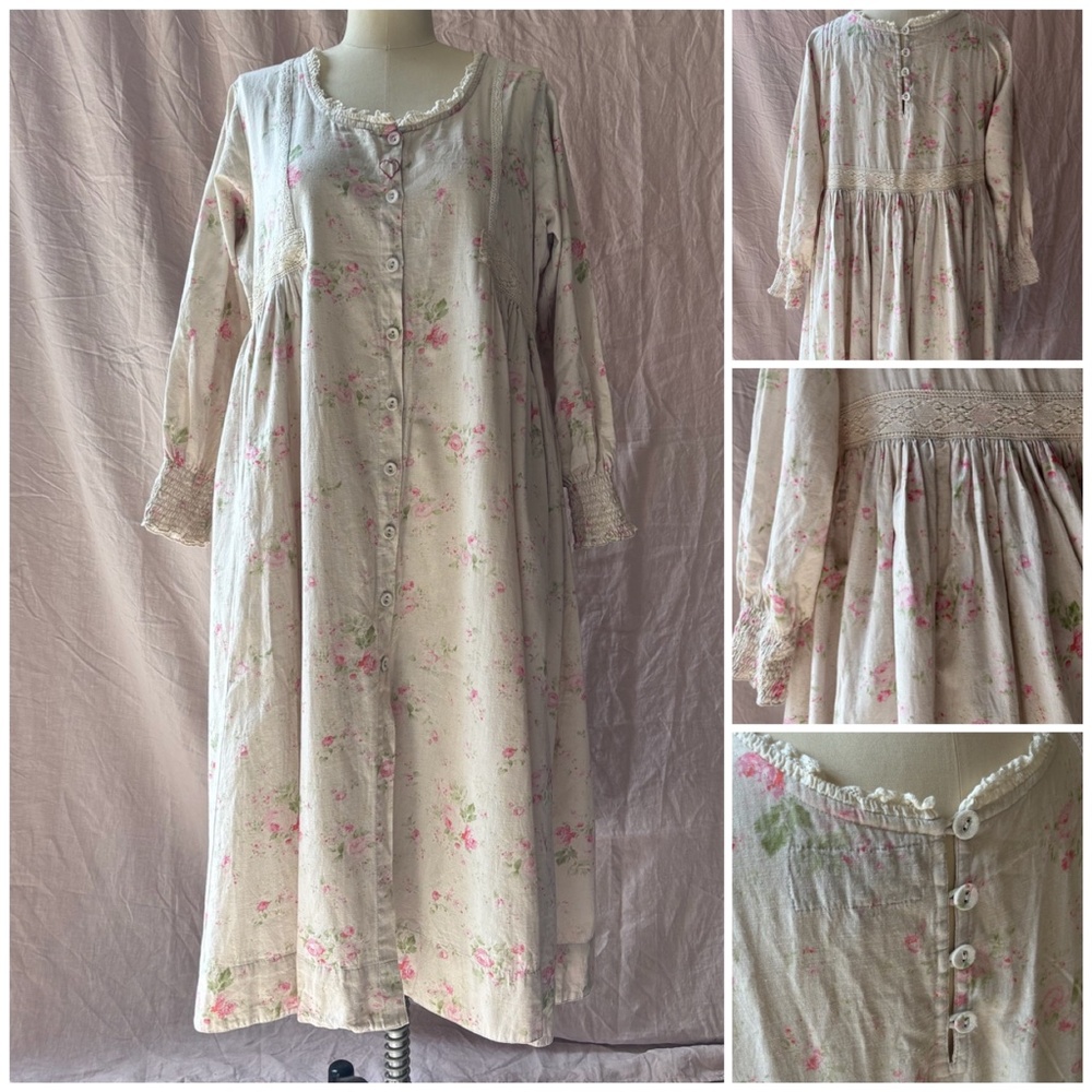 Les Ours rose print dress/coat/Magnolia Pearl style. Never been worn . Size L